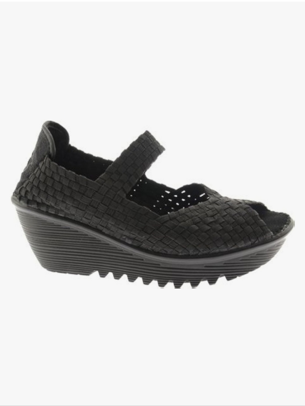 New Bernie Mev Halle Wedge Peep Toe Mary Janes Size 8.5